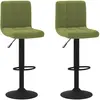 VIDAXL Tabourets de bar 2 pcs Vert clair Velours