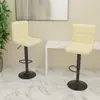 Non communiqué vidaXL Tabourets de bar lot de 2 crème tissu