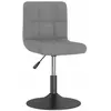 vidaXL Tabouret de bar pivotant Gris clair Velours