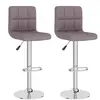 vidaXL Tabourets de bar lot de 2 taupe tissu
