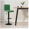 VIDAXL Tabouret de bar Vert foncé Velours
