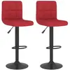 Vidaxl - Tabourets de bar lot de 2 rouge bordeaux tissu Rouge bordeaux
