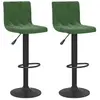 vidaXL Tabourets de bar lot de 2 vert foncé velours