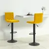 vidaXL Tabourets de bar 2 pcs Jaune moutarde Velours