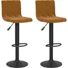 vidaXL Vidaxl Tabourets De Bar Lot De 2 Marron Velours