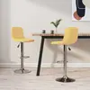 vidaXL Vidaxl Tabourets De Bar Lot De 2 Jaune Tissu