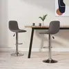 vidaXL Vidaxl Tabourets De Bar Lot De 2 Taupe Tissu