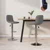 vidaXL Tabourets de bar lot de 2 gris clair tissu