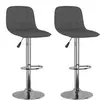 vidaXL Vidaxl Tabourets De Bar 2 Pcs Gris Foncé Tissu