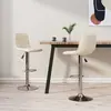 Vidaxl - Tabourets de bar lot de 2 crème tissu Crème