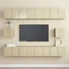 vidaXL Vidaxl Ensemble De Meubles Tv 6 Pcs Chêne Sonoma Bois D'ingénierie