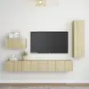 vidaXL 4-delige Tv-meubelset bewerkt hout sonoma eikenkleurig3078991