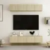 vidaXL Meubles TV 4 pcs Chêne sonoma 80x30x30 cm Aggloméré