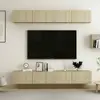 vidaXL Meubles TV 4 pcs Chêne sonoma 100x30x30 cm Aggloméré