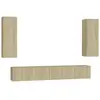 vidaXL Vidaxl Ensemble De Meubles Tv 5 Pcs Chêne Sonoma Bois D'ingénierie