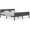 vidaXL Cadre de lit Gris Bois de pin massif 200x200 cm