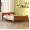 vidaXL Cadre de lit Marron miel Bois de pin massif 120x200 cm