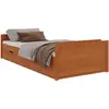 vidaXL Cadre de lit avec tiroirs Marron miel Pin massif 90x200 cm