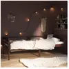 vidaXL Cadre de lit Marron foncé Bois de pin massif 90x200 cm