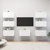 vidaXL Vidaxl Meubles Tv 7 Pcs Blanc 30,5x30x60 Cm Bois D'ingénierie