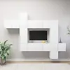 vidaXL Ensemble de meubles TV 10 pcs Blanc Bois d'ingénierie 3078737