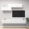 vidaXL Vidaxl Ensemble De Meuble Tv 6 Pcs Blanc Bois D'ingénierie