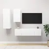 vidaXL Ensemble de meuble TV 4 pcs Blanc Aggloméré