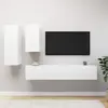 vidaXL Vidaxl Ensemble De Meubles Tv 4 Pcs Blanc Bois D'ingénierie