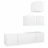 vidaXL Ensemble de meubles TV 4 pcs Blanc Bois d'ingénierie 3078734
