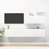 vidaXL Ensemble de meubles TV 4 pcs Blanc Bois d'ingénierie 3078736