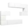 vidaXL Ensemble de meuble TV 8 pcs Blanc Aggloméré