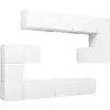 vidaXL Ensemble de meuble TV 10 pcs Blanc Aggloméré