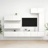 vidaXL Vidaxl Ensemble De Meubles Tv 7 Pcs Blanc Bois D'ingénierie
