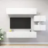 vidaXL Ensemble de meuble TV 6 pcs Blanc Aggloméré