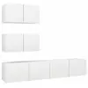 vidaXL Ensemble de meuble TV 4 pcs Blanc Aggloméré
