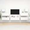 vidaXL Vidaxl Ensemble De Meubles Tv 7 Pcs Blanc Bois D'ingénierie