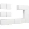 vidaXL Ensemble de meuble TV 6 pcs Blanc Aggloméré