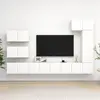 vidaXL Ensemble de meubles TV 8 pcs Blanc Bois d'ingénierie