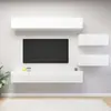 vidaXL Vidaxl Ensemble De Meubles Tv 6 Pcs Blanc Brillant Bois D'ingénierie