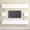 vidaXL Ensemble de meubles TV 6 pcs Blanc brillant Bois d'ingénierie