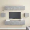 vidaXL Ensemble de meuble TV 6 pcs Gris béton Aggloméré
