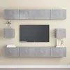 Ensemble de meubles tv 6 pcs Gris béton Aggloméré Vidaxl Concrete grey