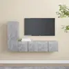 vidaXL Vidaxl Ensemble De Meubles Tv 3 Pcs Gris Béton Bois D'ingénierie