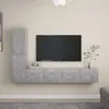 vidaXL Ensemble de meuble TV, 4 pcs Gris béton Aggloméré