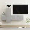 vidaXL Vidaxl Ensemble De Meubles Tv 3 Pcs Gris Béton Bois D'ingénierie