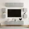 vidaXL Ensemble de 8 meubles TV en bois gris béton
