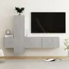 vidaXL Vidaxl Ensemble De Meubles Tv 3 Pcs Gris Béton Bois D'ingénierie