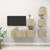 vidaXL Ensemble de meuble TV 5 pcs Chêne sonoma Aggloméré