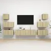 vidaXL Vidaxl Ensemble De Meubles Tv 8 Pcs Chêne Sonoma Bois D'ingénierie