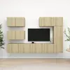 vidaXL Vidaxl Ensemble De Meuble Tv 6 Pcs Chêne Sonoma Bois D'ingénierie